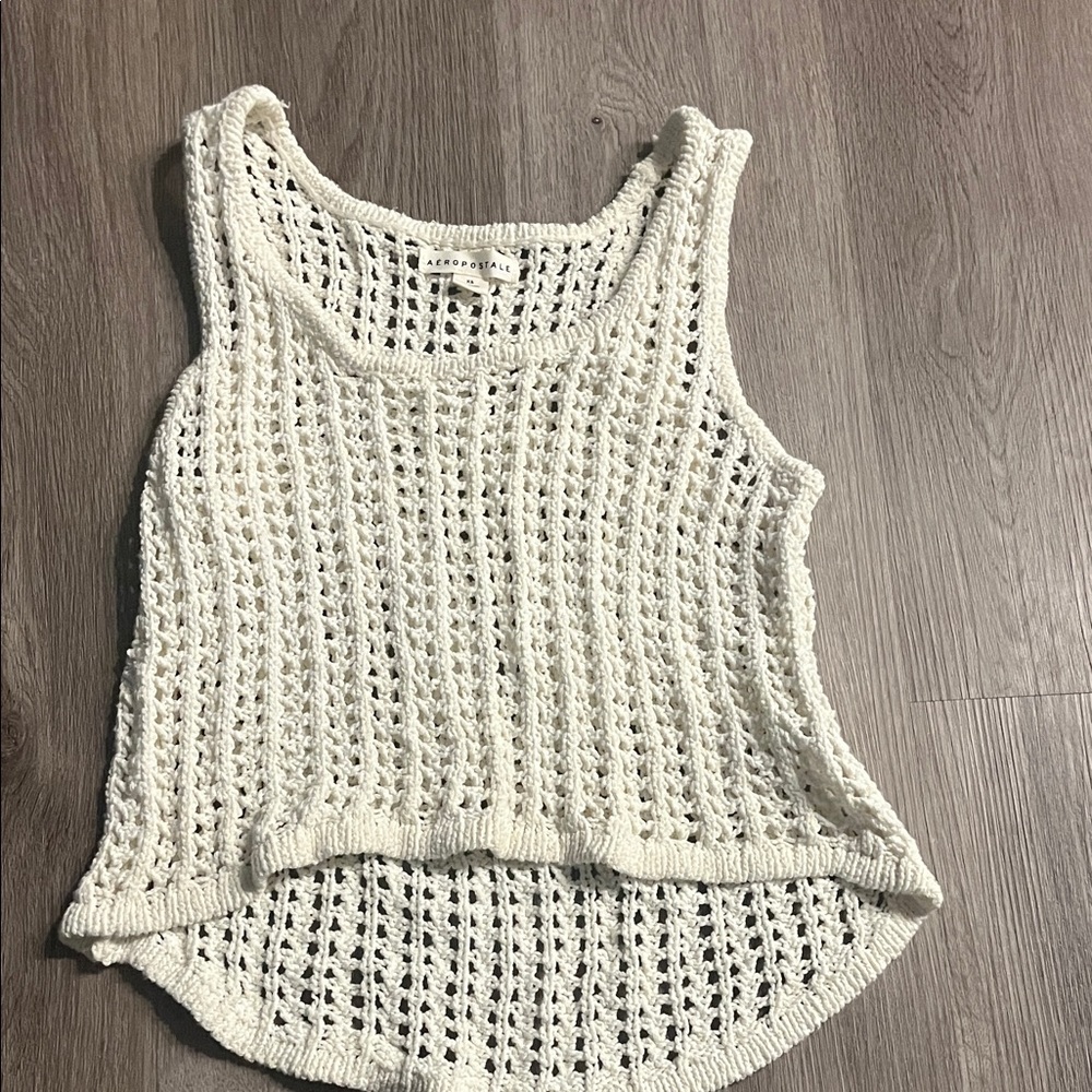 Aeropostale Ivory Knit Tank Top